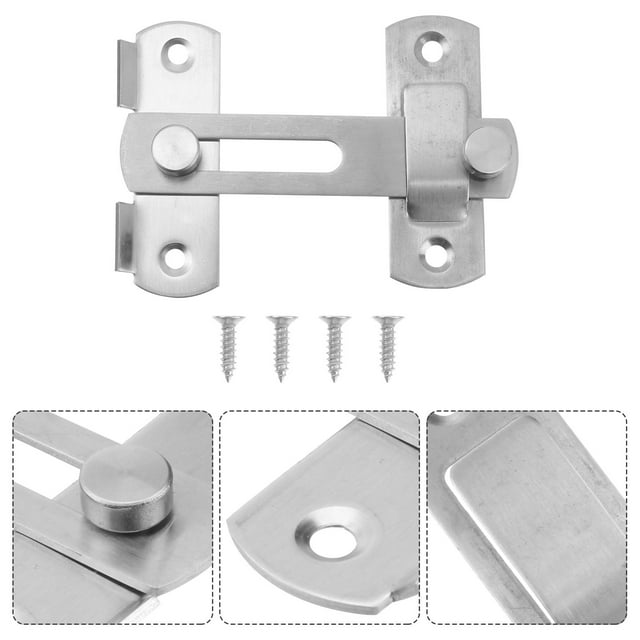 HEALEEP Loquet de Sécurité en Acier Inoxydable Texture Brossée pour Propriétaires 1Ensemble