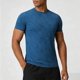 thumbnail image 1 of Ceisia Men's Athletic Textured T-shirt Short Sleeve Round Neck Quick Dry Slim Fit Outdoor Climbing Running Casual Tee Tops Slim Fit Dark Blue XL Gifts, 1 of 7