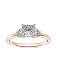 thumbnail image 1 of 0.65 Carat Excellent Princess Shape Genuine Diamond Latest Design Solitaire Engagement Ring for Ladies Solid 18K Rose Gold Size 7.5, 1 of 1