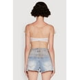 thumbnail image 5 of Womens Trendy Rhinestone Fishnet V Neck Crop Top, 5 of 5