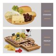 thumbnail image 4 of Bamboo Cheese Board with Cutlery Set, Includes 4 Stainless Steel Serving Utensils, 3 Labels & 2 Chalk Markers, 4 of 8