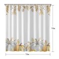 thumbnail image 5 of Watercolor Autumn Pumpkins Eucalyptus Leaves Shower Curtains,Reusable Bathtub Curtains with Hooks Basic Polyester Fabric Curtains for Halloween Thansgiving Christmas Hotel Dorm, 5 of 5