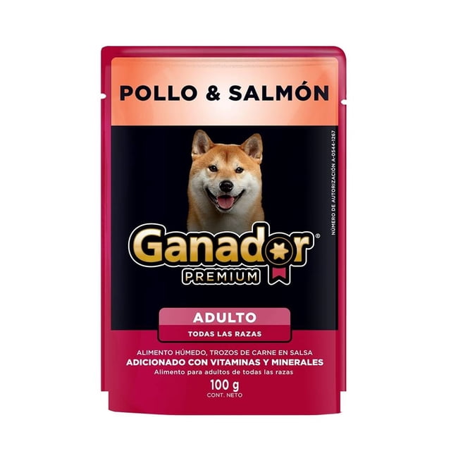 Alimento para Perro Ganador Premium Adulto Pollo Salmón 100 g