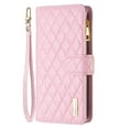 thumbnail image 3 of PU Leather Wallet Case for Samsung Galaxy S21 Ultra 6.8 Inch, Soft TPU Shockproof Protective Phone Cover with Kickstand Magnetic Clasp Card Slots Wrist Strap Zipper Pocket Case for Women Girls,Pink, 3 of 14