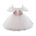 thumbnail image 2 of Delliss Baby Girl Flower Dress Tutu Tulle Princess Dresses 6M-3Y Infant Wedding Bridesmaid Birthday Party Sundress, 2 of 9