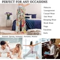 thumbnail image 4 of FREEAMG Womens Tropical Flowers Comfy Yoga Drawstring Lounge Pajama PJ Pants Wide Leg Sleepwear Bottom, 4 of 5