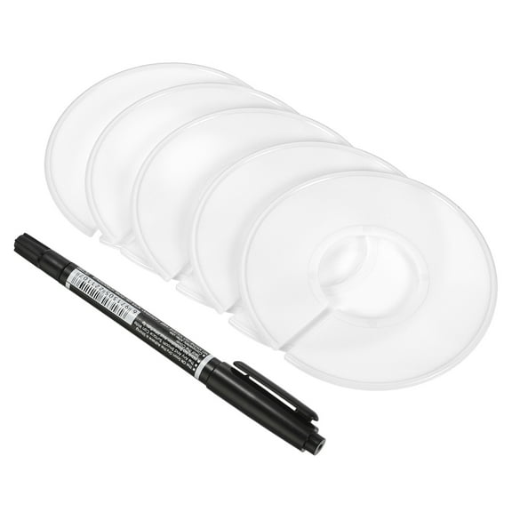 Uxcell Blank Wardrobe Size Separator with Marker Pen Clothes Dividers, White 20 Pack