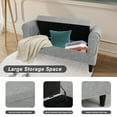thumbnail image 6 of Fionafurn 47" Arm Ottoman with Storage and 2 Footstools,Large Storage Bench for Bedroom, Living Room, Linen-Light Gray, 6 of 11