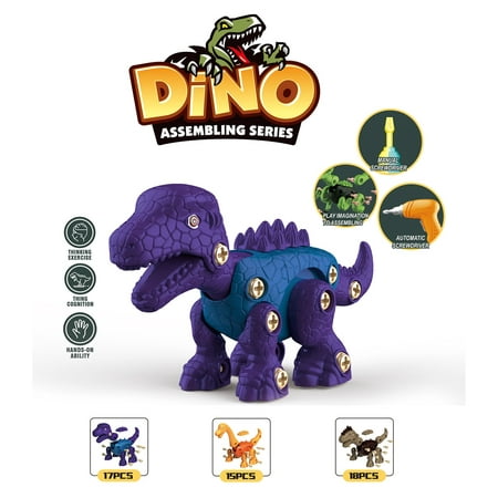 

TMOYZQ Christmas Toys for Baby Girls Boys Take Apart Dinosaur Toys for Kids Building Dinosaur Toys Set with Electric Drill Christmas Gift for Toddler on Clearance