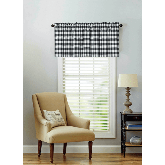 Kate Aurora Country Farmhouse Plaid Lodge Rod Pocket Window Valance - Assorted Colors