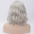 thumbnail image 4 of BERON Silver Grey Short Wigs Women Girls Curly Wavy Hair Wig 14" Body Bob Cosplay Party or Daily Use Wigs, 4 of 4