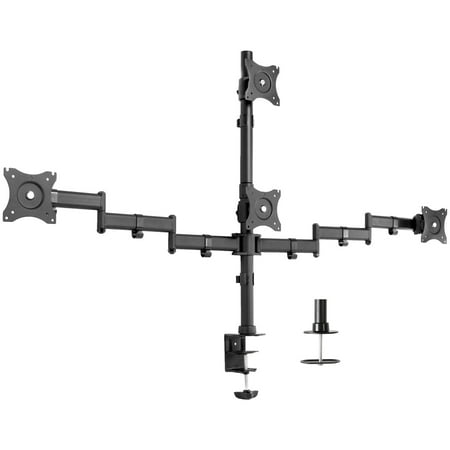 VIVO Quad LCD Monitor Heavy Duty Desk Mount 3 + 1 Stand / Holds Four Screens upto 25