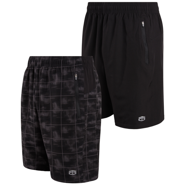 TAPOUT Men's Athletic Shorts 2 Pack DryFit Performance Gym Shorts