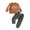 Brown, variant on Odeerbi 6M-4Y Toddler Boys Girls Cotton Outfits Long Sleeve Sweatshirt Jogger Pants Two-piece Set Casual Loungewear Toddler Boys Girls Clothes