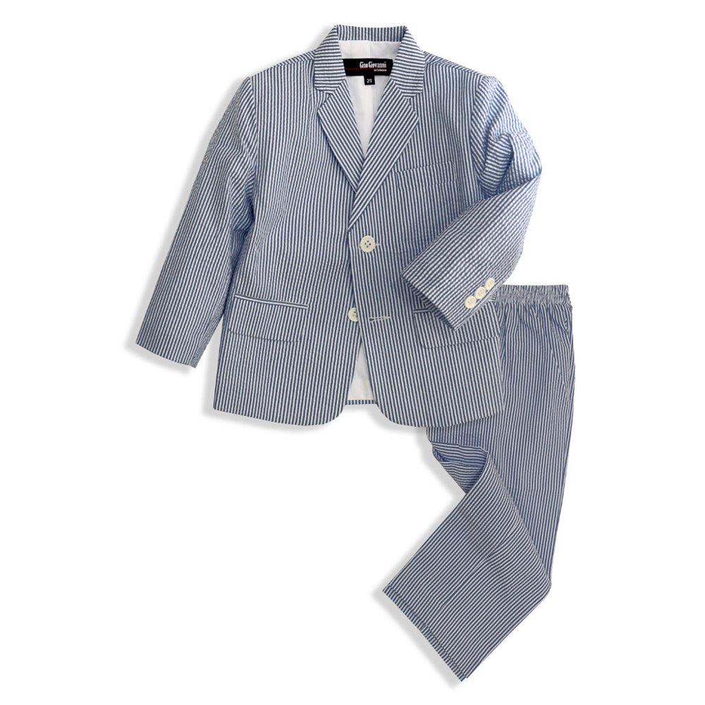 Gino Giovanni - Gino Giovanni Boys Seersucker 2 Button Suit Set ...