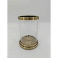 thumbnail image 5 of Better Homes & Gardens Clear & Brass Glass Hurricane Candle Holder, 4", 5 of 13