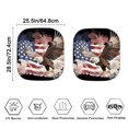 thumbnail image 4 of KUIFORTI 2 Pack Car Windshield Sun Shade for Women Men,Cute Windshield Cover Foldable Sunshade Universal for SUV Trucks,Car Shade Front Windshield, Eagle 4th of July Flag, 4 of 5