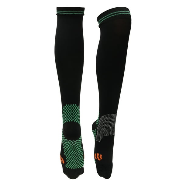 Calcetines de ciclismo únicos Bargains antideslizantes para exteriores, calcetines de bicicleta negros y verdes, tamaño XL, neutros y universales, 1 par, combinación de colores, lunares