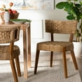 thumbnail image 2 of bali & pari Sabit Bohemian Seagrass and Mahogany Wood Dining Chair, 2 of 11