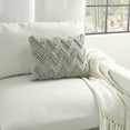 thumbnail image 4 of Nourison Life Styles Large Chevron Lt Grey Decorative Throw Pillow , 14" x 20", 4 of 5
