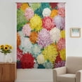 thumbnail image 3 of Chrysanthemum Sheer Curtains 54 Inches Long, Vintage Abstract Oil Painting Floral Light Filering Curtains, Breathable Simi Curtain Privacy Drapes for Kitchen Bathroom Small Window Treatment, 3 of 9