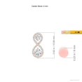 thumbnail image 3 of ANGARA Natural Prong-Set Double Diamond Infinity Pendant in 14K Rose Gold for Women (Size-4mm| Color-G| Clarity-VS2) | April Birthstone, Anniversary, Jewelry Gift for Women | Natural Diamond Necklace, 3 of 7