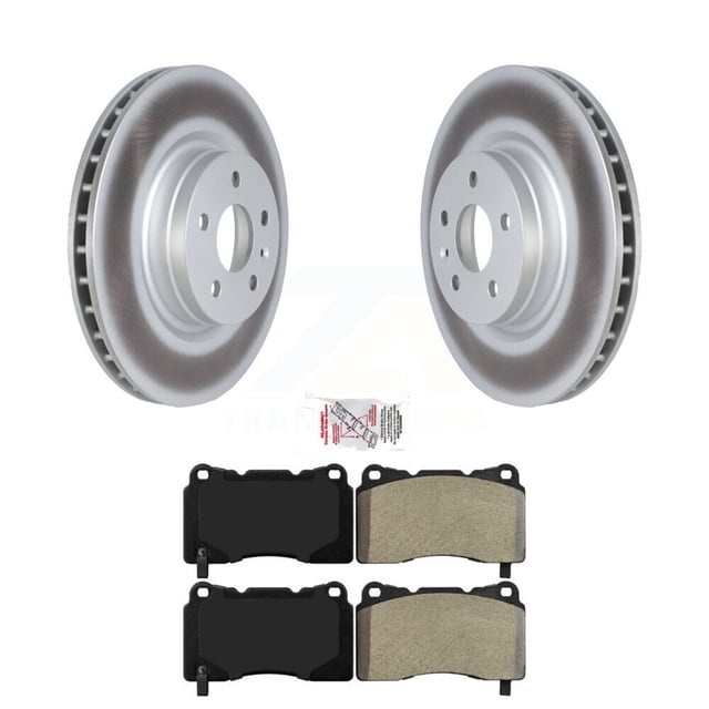 Transit Auto Front Coated Disc Brake Rotors and Semi-Metallic Pads Kit for Car Tesla S X KGA-104627