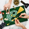 thumbnail image 4 of Ying Yang Cutting Board, Digital Style Yin Yang Form Nature Themed Dots Print, Decorative Tempered Glass Cutting and Serving Board, Large Size, Green Black White, by Ambesonne, 4 of 5