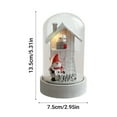 thumbnail image 3 of Wooowa Christmas Wooden Glass Santa Reindeer Night Light, Snow Scene Tabletop Figurine, Festive LED Decor for Holiday Home Desktop, 3 of 8