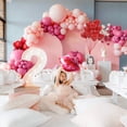 thumbnail image 3 of Kit con forma de arco con forma de guirnalda con globos, diseño de macarrones, color rosa, para fiestas, 3 of 5