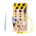 thumbnail image 3 of Interruptor de luces Tablero ocupado Juguete Montessori y destornillador Juguete de viaje Motor básico Sin rompecabezas perfke tablero ocupado, 3 of 9