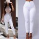 thumbnail image 5 of Pantalones vaqueros ajustados para mujer, de cintura alta, elásticos, tipo jegging, ajustados y tipo lápiz., 5 of 6