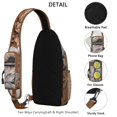 thumbnail image 2 of Floral Skull Pattern Sling Bag, Lightweight Durable Crossbody Backpack, Adjustable Strap, Multiple Compartments for Travel, Gym, Daily Use, 2 of 6