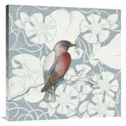 Global Gallery's 'Arts and Crafts Birds I Tone on Tone' by Elyse DeNeige Stretched Canvas Wall Art