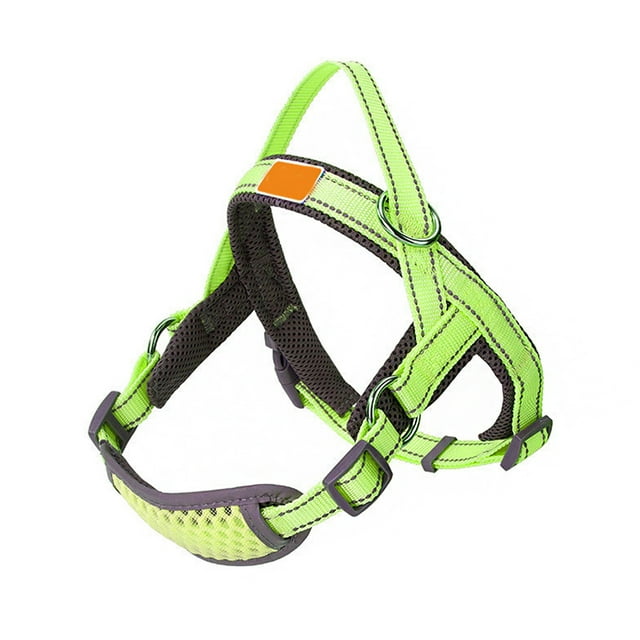 maskred Pet Vest Harness Dog Strap -proof Breathable Brace Sling Reflective Leash for Small Medium Large Dogs Fluorescent Yellow L