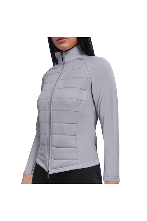 Jackets for Women Slim Fit Running Jacket Winter Lightweight Water Resistant Puffer Coat Fall Cold Weather Hiking Jacket
