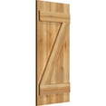 thumbnail image 2 of 16 1/8"W x 35"H Timbercraft Three 5 3/8" Boards Joined Board-n-Batten Shutters w/Z-Bar, Rough Sawn Western Red Cedar (Per Pair), 2 of 13