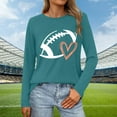 thumbnail image 2 of Seductiva Spring Tops Women's Long Sleeve Shirts Workout Swomeneatshirt Women Cute Football Graphic Pullover Shirt Football Season Long Sleeve Tops Breathable & Easy Care Fabric Women Shirts Summer, 2 of 4