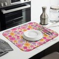 thumbnail image 3 of Pioneer Flower Floral Print Pattern Kitchen Dish Drying Mat 1 Pack, Ultra Absorbent Microfiber Drainer Mat, 16"x18", 3 of 6