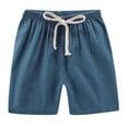 thumbnail image 3 of Shorts for Boys Boys Summer Outfits Summer Children Kids Boy Girl Linen Casual Shorts Elastic Waist Pants Clothes, 3 of 5