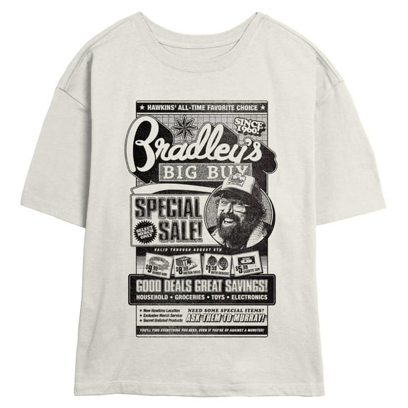 Netflix Juniors' Stranger Things Bradley's Big Guy Poster T Shirt