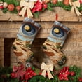 thumbnail image 6 of Bingfone Surreal Desert Eye Landscape Print Personalized Christmas Stocking - Snowman Design Large 18 inch,Family Holiday Season Decor, 6 of 8