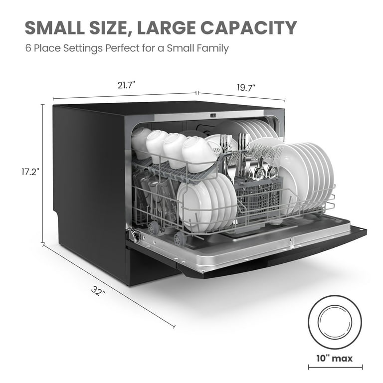Comfee 6-Place Setting EnergyStar Compact Countertop Dishwasher