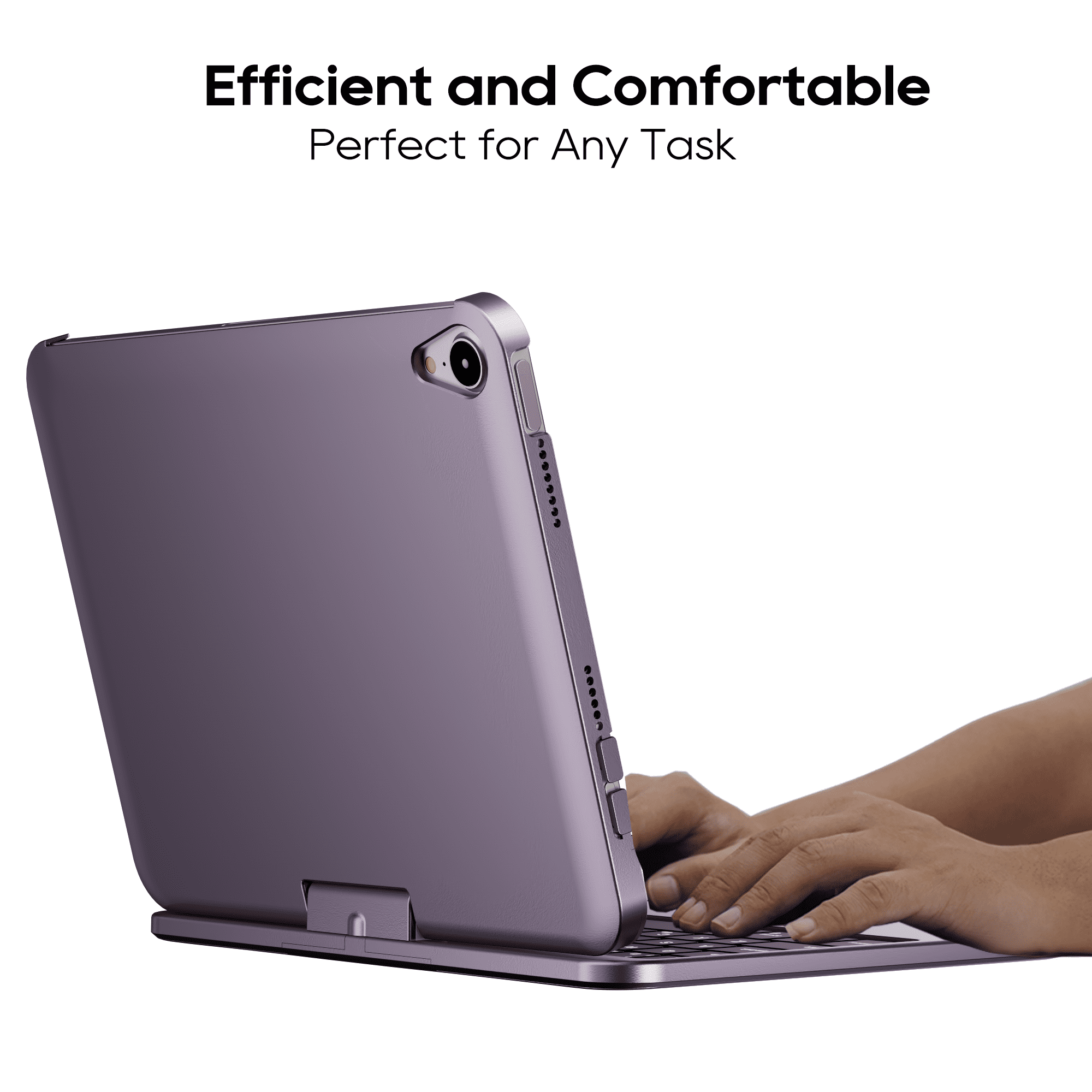 edaiser Swivel Keyboard Case Compatible with Apple iPad Mini 7th Gen 2024 (A17 Pro) & iPad Mini 6th Generation 8.3-inch 2021, Rotatable Cover with RGB Backlit, Multi-Touch Trackpad, Metallic Purple