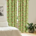 thumbnail image 2 of Ambesonne Christmas Curtains, Xmas, Pair of 28"x63", Apple Green Red, 2 of 5
