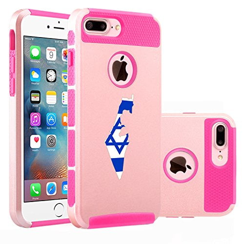 For Apple (iPhone 8 Plus) Shockproof Impact Hard Soft Case Cover Israel Israeli...