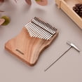 thumbnail image 2 of Piano de pulgares Ammoon 17-Key Thumb Piano Kalimba Camphorwood tono C con bolsa de transporte libro de música escala Musical pegatinas Tuning Hammer acompañamiento cadena borla decoración dedo Protec Tomshoo Piano de pulgares, 2 of 6