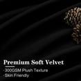 thumbnail image 3 of Galenzoov 40*102 inch 2 Panels Pinch Pleated Velvet Curtains for Home, Blackout Heat Blocking Window Curtains with Hooks for Bedroom,Living room,Office,Black, 3 of 9
