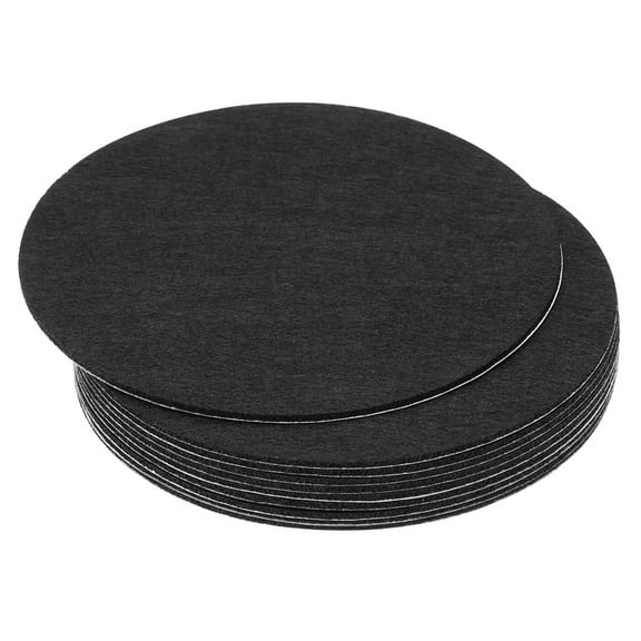 Uxcell 6.5 Inch Diameter Lamp Base Felt, 10Pack 2mm Thickness Adhesive Non-slip Anti-scratch Backed Felt, Black