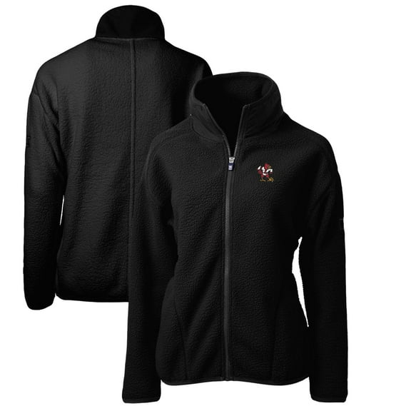 Women's Cutter & Buck Black Louisville Cardinals Cascade Eco Sherpa Full-Zip Fleece Jacket